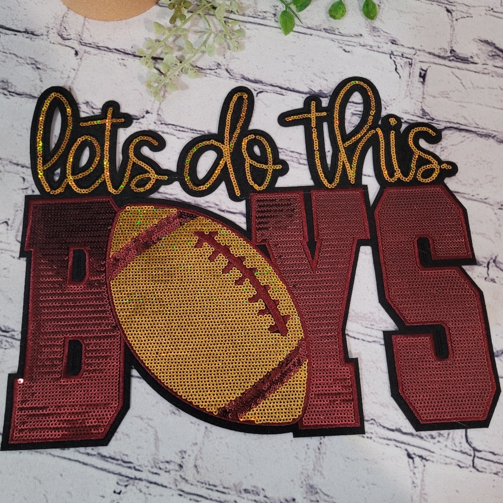 11" Sequined Football Patch